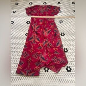 Womens Xhilaration Small Maxi Dress Flowy Bright Print